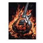 Feurige Ekstase - Die brennende Leidenschaft des Heavy Metal - Leinwand 45cm x 60cm-6846