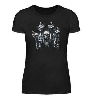 Drei Rocker-Skelette  - Damenshirt