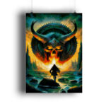 "Krieger vor dem Nordischen Gott" - Poster Hochformat-6864
