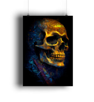 Verborgene Symphonie des goldenen Metalls - Poster Hochformat-6864